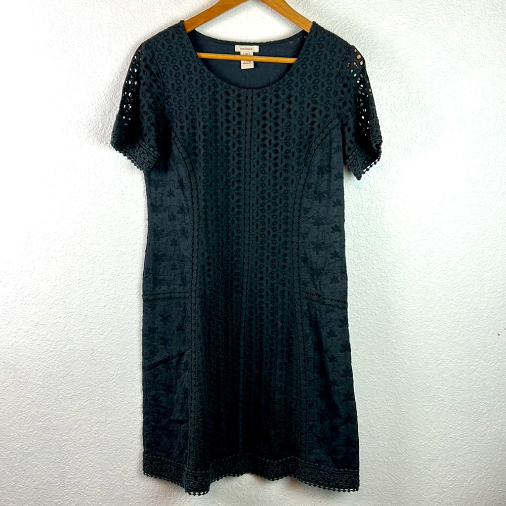 Sundance Black Dress Size 10 - Picture 3 of 13